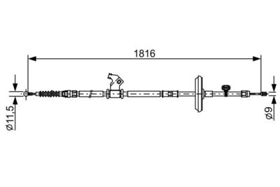 1987482535 BOSCH Тросик, cтояночный тормоз