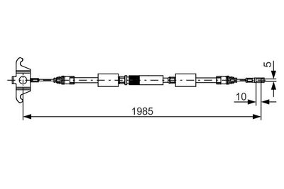 1987482128 BOSCH Тросик, cтояночный тормоз