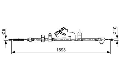 1987482657 BOSCH Тросик, cтояночный тормоз