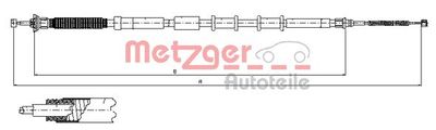 120717 METZGER Тросик, cтояночный тормоз