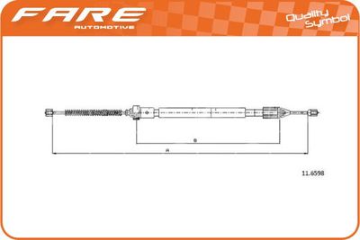 18873 FARE SA Тросик, cтояночный тормоз