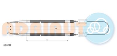 030202 ADRIAUTO Тросик, cтояночный тормоз