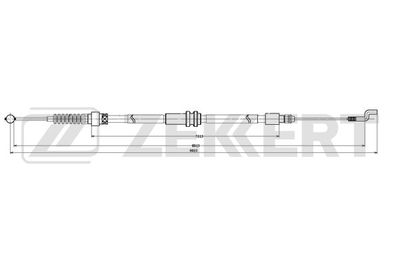 BZ1095 ZEKKERT Тросик, cтояночный тормоз