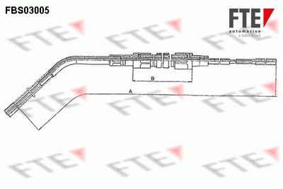 FBS03005 FTE Тросик, cтояночный тормоз