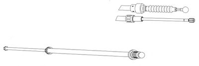 VW02187 CEF Тросик, cтояночный тормоз