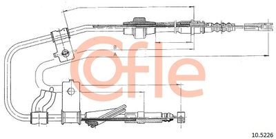 105226 COFLE Тросик, cтояночный тормоз