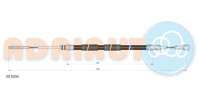 050234 ADRIAUTO Тросик, cтояночный тормоз