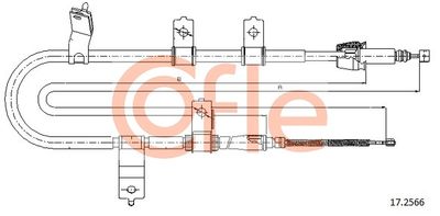 172566 COFLE Тросик, cтояночный тормоз