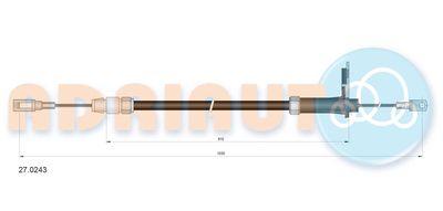 270243 ADRIAUTO Тросик, cтояночный тормоз