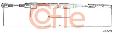 104261 COFLE Тросик, cтояночный тормоз