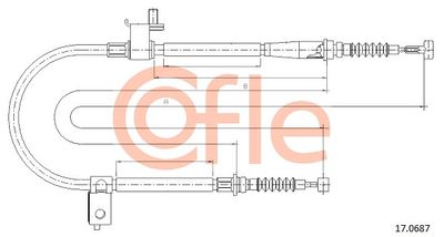 170687 COFLE Тросик, cтояночный тормоз
