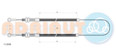 110236 ADRIAUTO Тросик, cтояночный тормоз