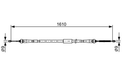 1987482636 BOSCH Тросик, cтояночный тормоз