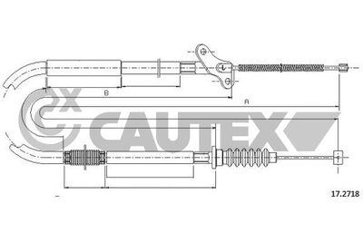 761581 CAUTEX Тросик, cтояночный тормоз