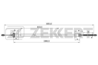 BZ1326 ZEKKERT Тросик, cтояночный тормоз