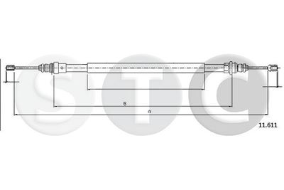 T482819 STC Тросик, cтояночный тормоз