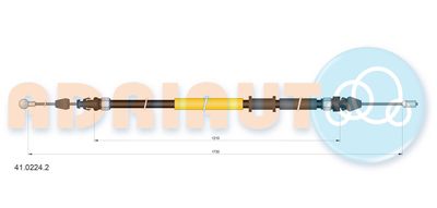 4102242 ADRIAUTO Тросик, cтояночный тормоз
