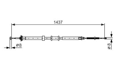 1987482391 BOSCH Тросик, cтояночный тормоз