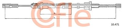 10471 COFLE Тросик, cтояночный тормоз