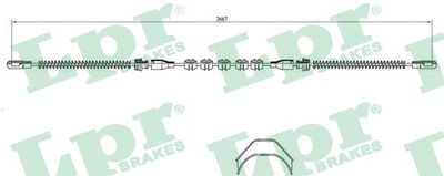 C0530B LPR Тросик, cтояночный тормоз