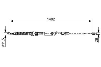 1987482454 BOSCH Тросик, cтояночный тормоз