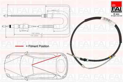 FBC0112 FAI AutoParts Тросик, cтояночный тормоз