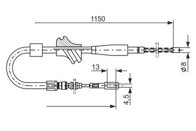 1987477194 BOSCH Тросик, cтояночный тормоз