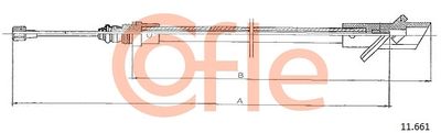 9211661 COFLE Тросик, cтояночный тормоз
