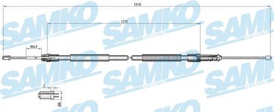 C1041B SAMKO Тросик, cтояночный тормоз