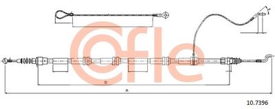 107396 COFLE Тросик, cтояночный тормоз