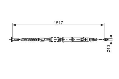 1987477382 BOSCH Тросик, cтояночный тормоз