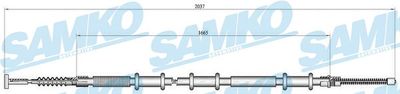 C0470B SAMKO Тросик, cтояночный тормоз