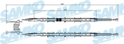 C0597B SAMKO Тросик, cтояночный тормоз