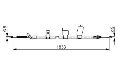 1987482340 BOSCH Тросик, cтояночный тормоз