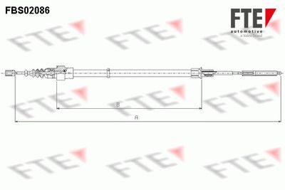 FBS02086 FTE Тросик, cтояночный тормоз