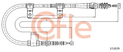 170579 COFLE Тросик, cтояночный тормоз