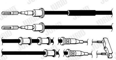 432115J JURID Тросик, cтояночный тормоз