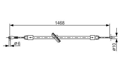 1987482027 BOSCH Тросик, cтояночный тормоз