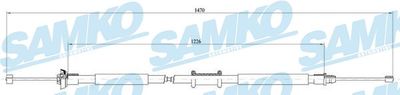C0197B SAMKO Тросик, cтояночный тормоз