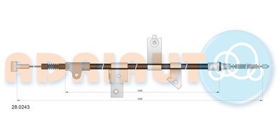 280243 ADRIAUTO Тросик, cтояночный тормоз