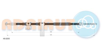 480205 ADRIAUTO Тросик, cтояночный тормоз