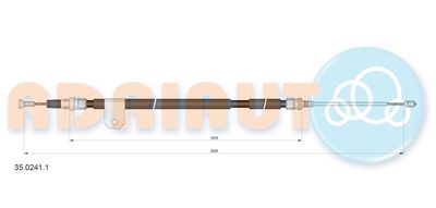 3502411 ADRIAUTO Тросик, cтояночный тормоз