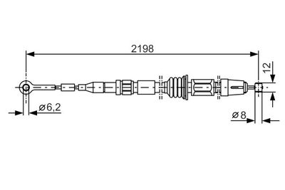 1987482127 BOSCH Тросик, cтояночный тормоз