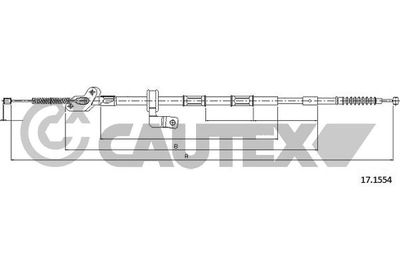 708112 CAUTEX Тросик, cтояночный тормоз