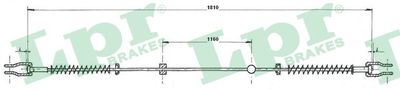 C0987B LPR Тросик, cтояночный тормоз