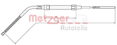 104134 METZGER Тросик, cтояночный тормоз