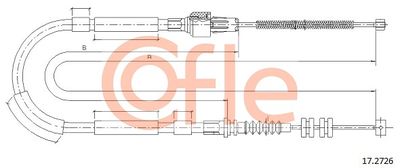 172726 COFLE Тросик, cтояночный тормоз