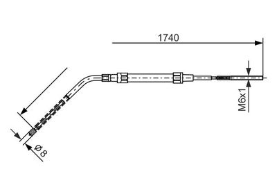 1987477689 BOSCH Тросик, cтояночный тормоз