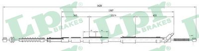 C0873B LPR Тросик, cтояночный тормоз