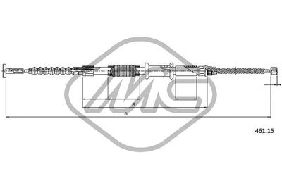 81316 Metalcaucho Тросик, cтояночный тормоз